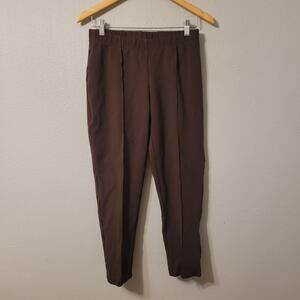 Lilly Pulitzer Travel‎ Pants Womens L Brown Seamed Pull on Stretchy